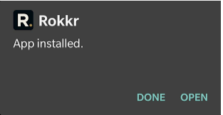 how to install rokkr app